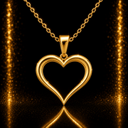 9ct/14ct Gold Open Heart Pendant - Pendant Only - Kolié Fine Jewellery