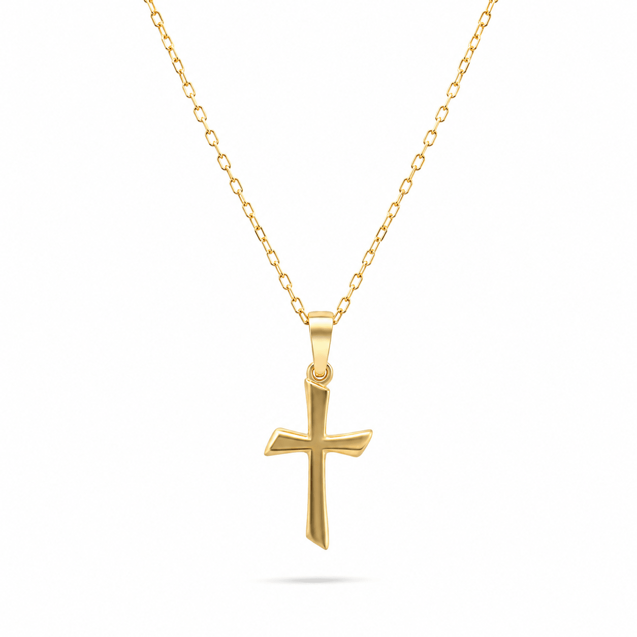 9ct/14ct Yellow Gold Cross Pendant - Serene Elegance - Tiny - Kolié Fine Jewellery