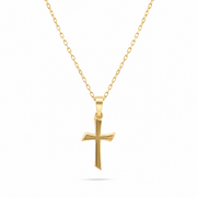 9ct/14ct Yellow Gold Cross Pendant - Serene Elegance - Tiny - Kolié Fine Jewellery