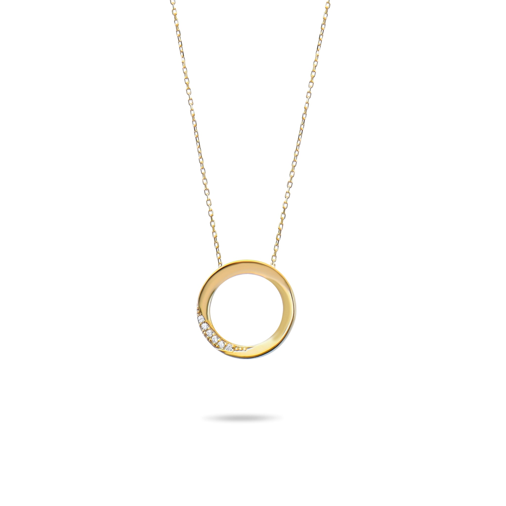 9ct Yellow Gold 10mm x 26mm 3-Disc Necklace 41cm/16