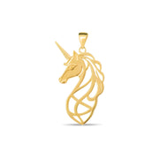 Scottish Unicorn Pendant Necklace • Sterling Silver & 18ct Gold Vermeil • Mythical Royalty Charm