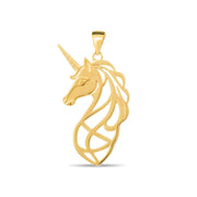 Scottish Unicorn Pendant Necklace • Sterling Silver & 18ct Gold Vermeil • Mythical Royalty Charm