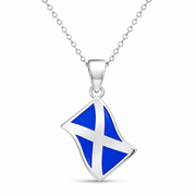 Scottish Flag Pendant – St. Andrew's Cross | Gold Vermeil & Sterling Silver | Kolié