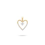 Elegant Heart 9ct Gold Zirconia Pendant - Perfect Gift for Romance | Pendant Only - Kolié