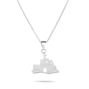 Historic Castle Pendant Necklace • Sterling Silver & 18ct Gold Vermeil • Fortress Charm - Kolié Fine Jewellery