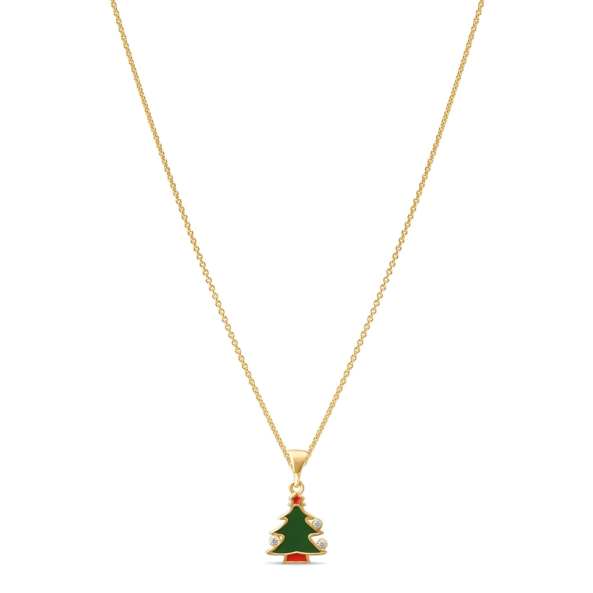 Kolié 14ct Solid Gold Christmas Tree Pendant - Pendant Only - Kolié