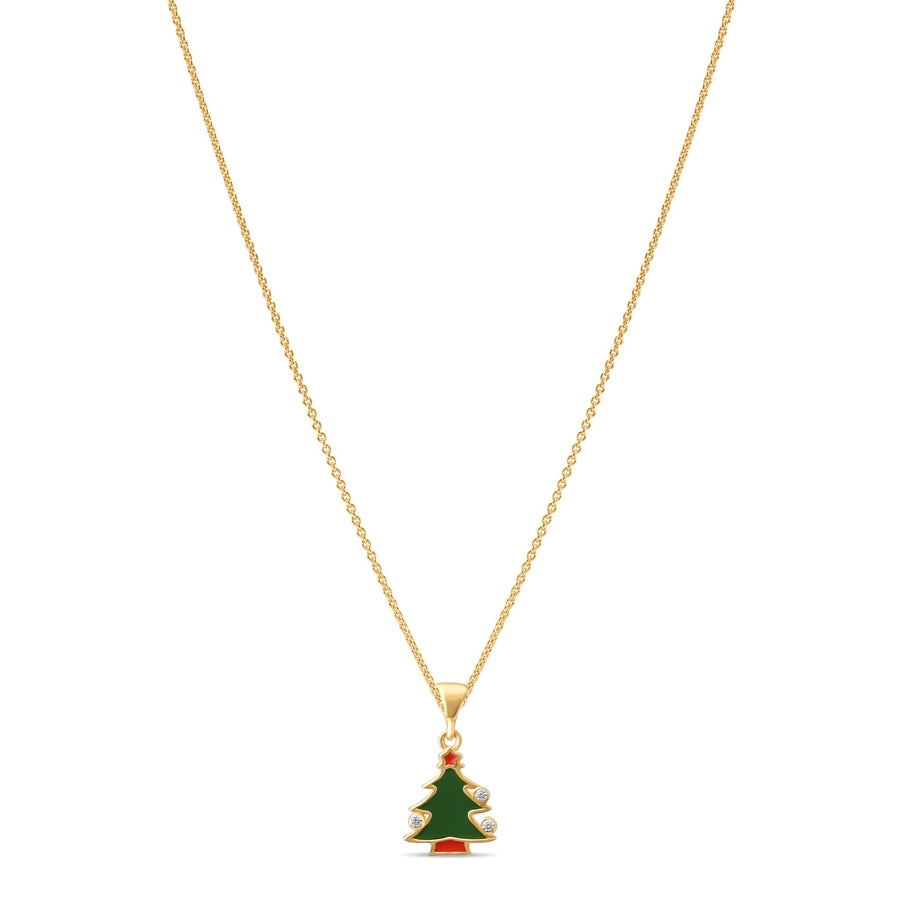 Kolié 14ct Solid Gold Christmas Tree Pendant - Pendant Only - Kolié