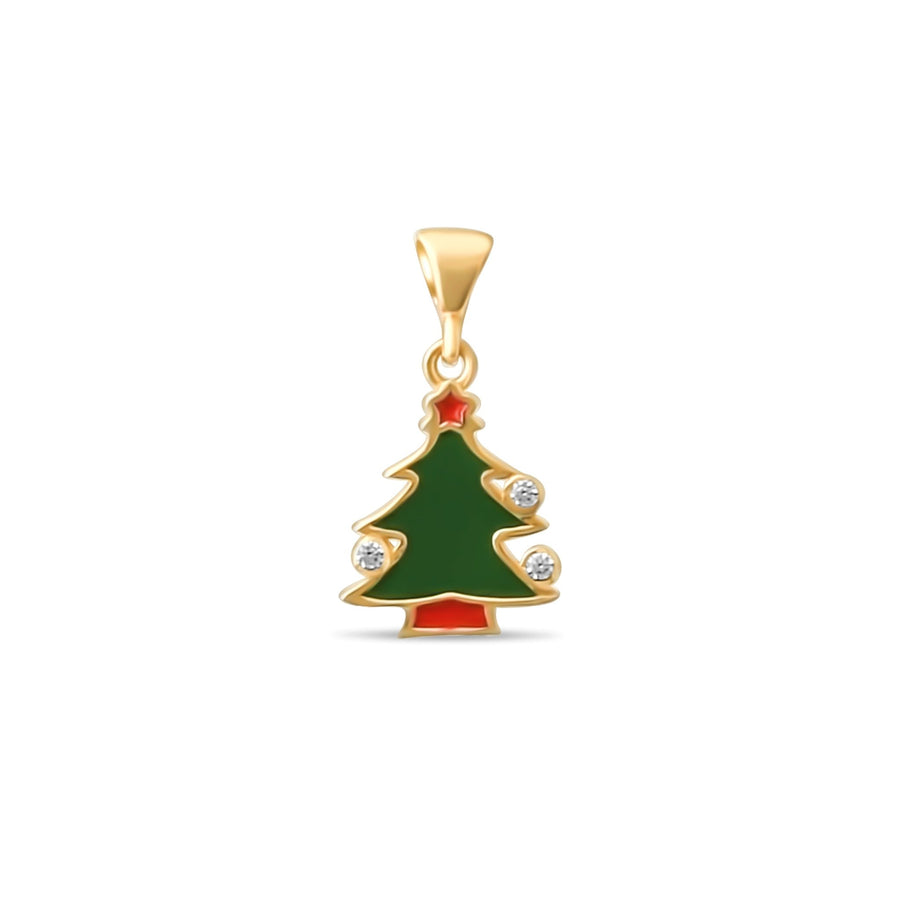 Kolié 14ct Solid Gold Christmas Tree Pendant - Pendant Only - Kolié