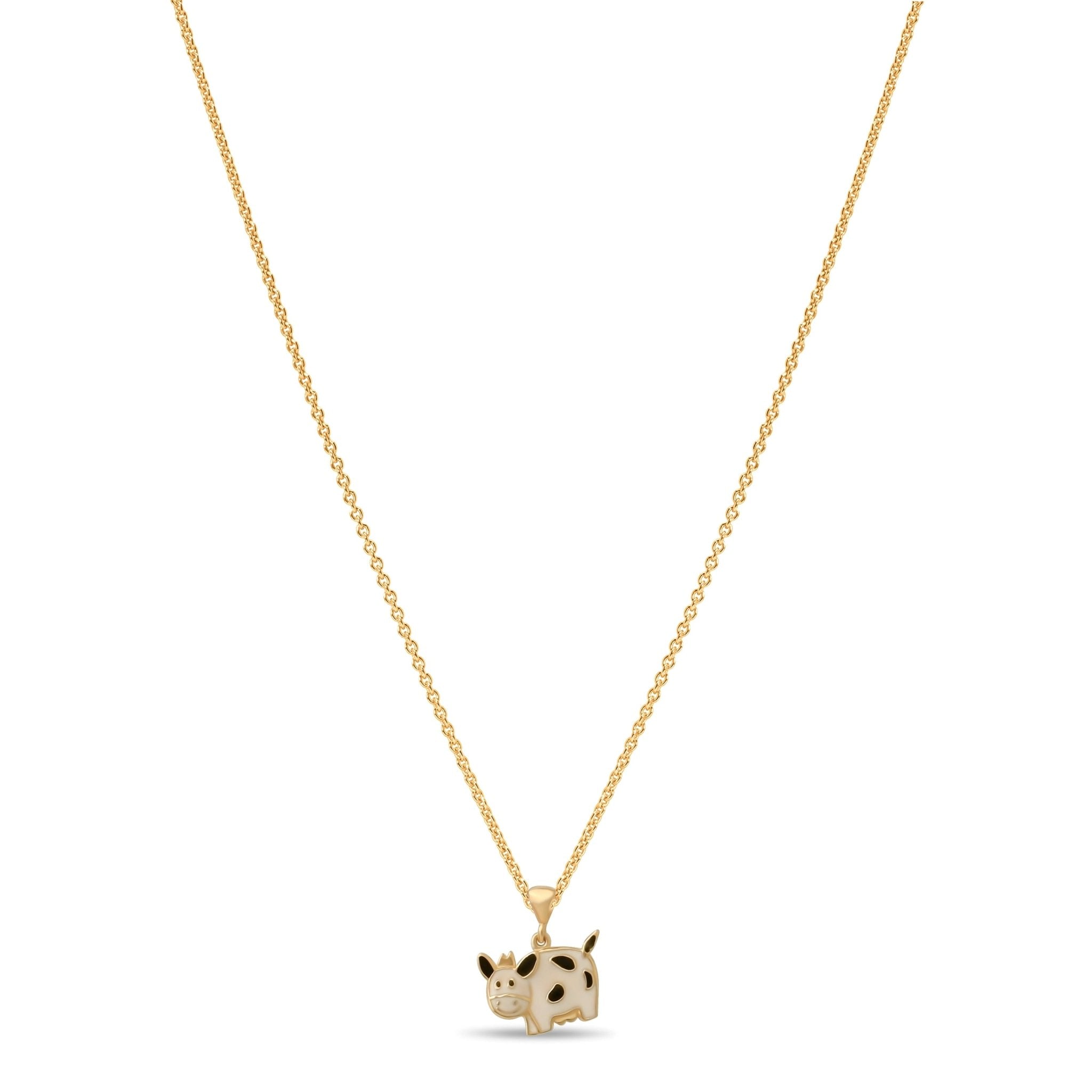 Kolié 14ct Solid Gold Cow Pendant | Pendant Only - Kolié