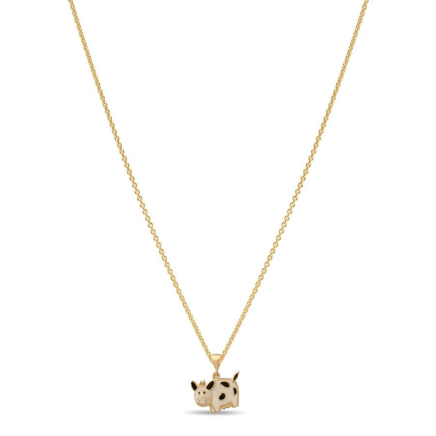 Kolié 14ct Solid Gold Cow Pendant | Pendant Only - Kolié