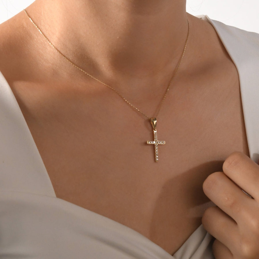 Kolié 14ct Solid Gold Cross Pendant | Pendant Only - Kolié