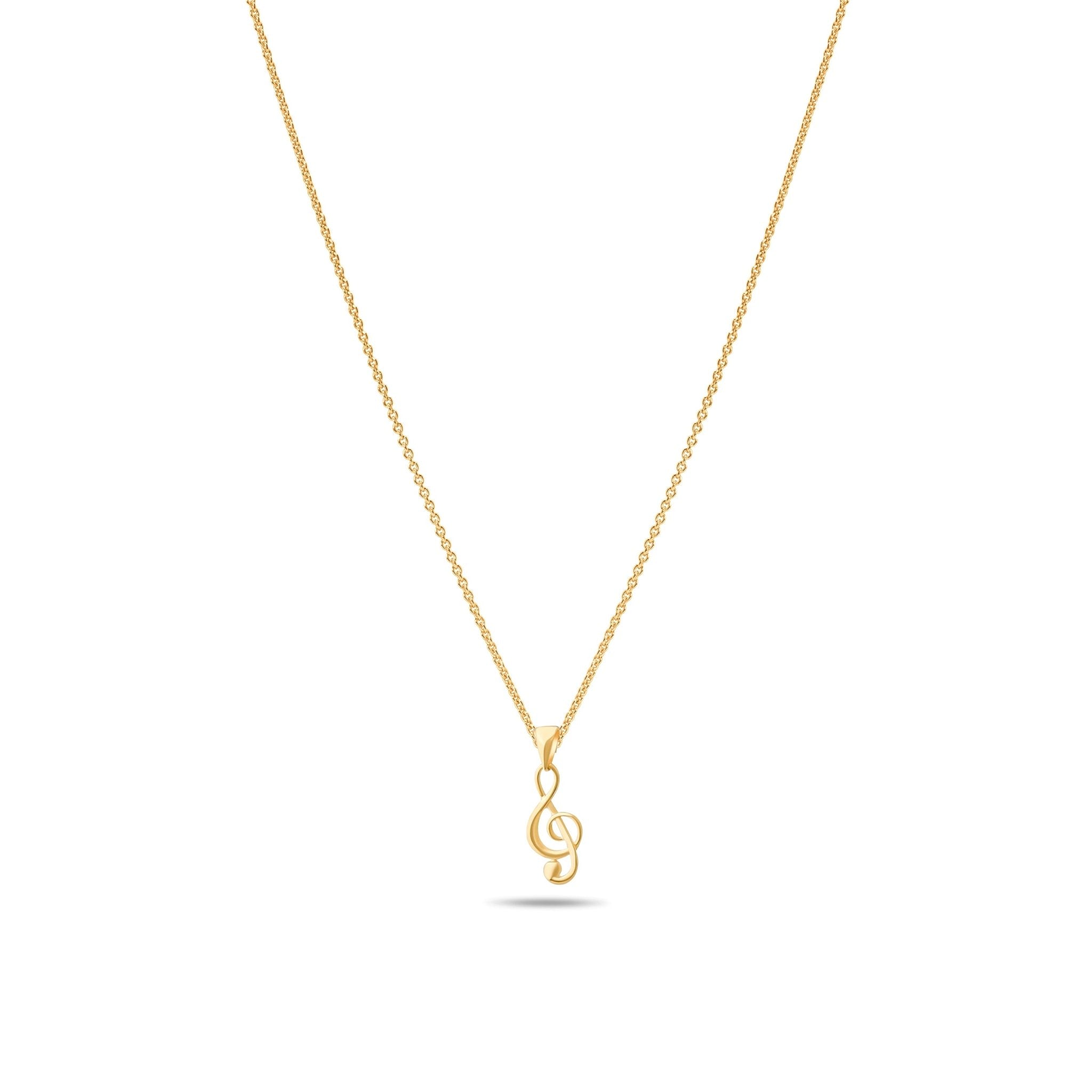 Kolié 14ct Solid Gold Musical Note Pendant - Pendant Only - Kolié