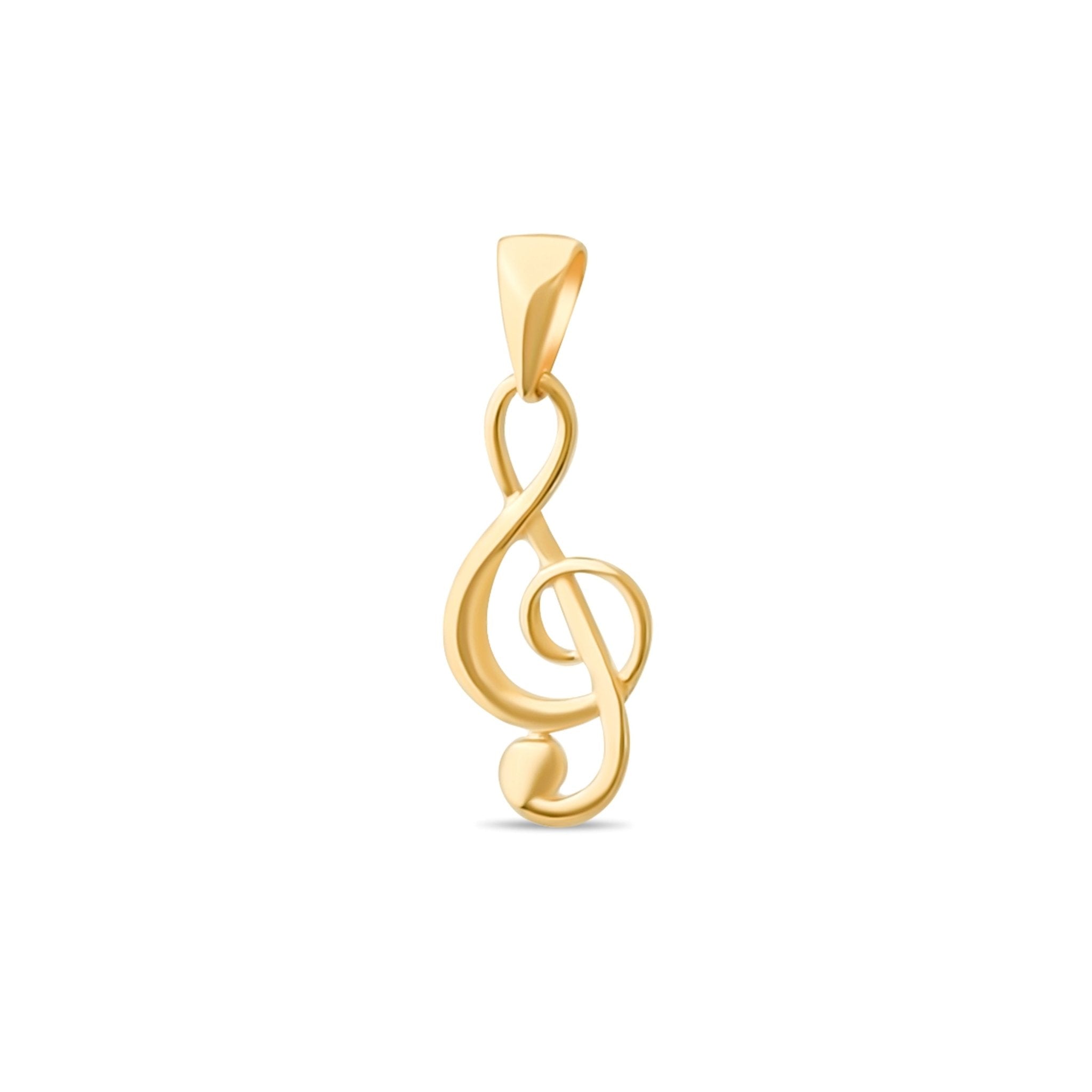 Kolié 14ct Solid Gold Musical Note Pendant - Pendant Only - Kolié