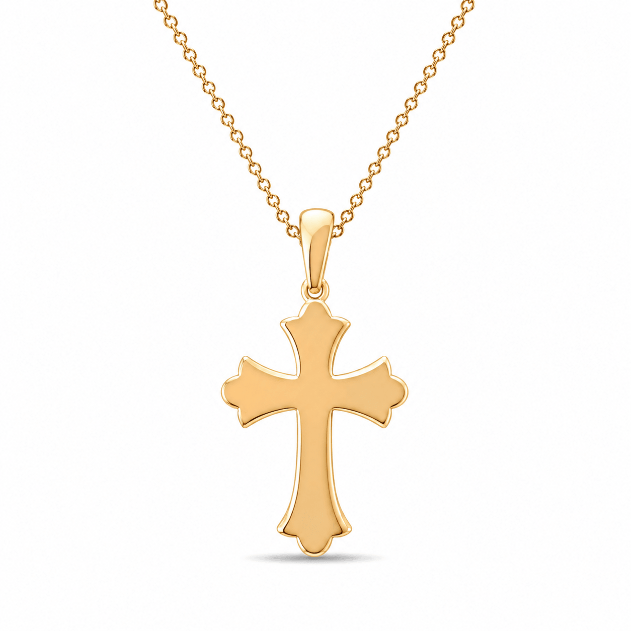 Kolié 14ct Yellow Gold Cross Pendant Necklace – Pendant Only - Kolié Fine Jewellery