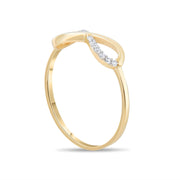 Kolié 14ct Yellow Gold Infinity Ring with Zirconia - Endless Elegance - Kolié