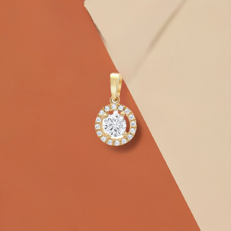 Kolié 9ct Gold Celestial Halo Pendant - Radiance in Harmony - Pendant Only - Kolié