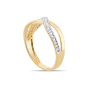 Kolié 9ct Gold Crossover Zirconia Ring - Infinite Style - Kolié