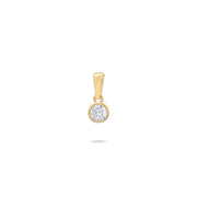 Kolié 9ct Gold Solitaire Zirconia Pendant - Understated Elegance - Pendant Only - Kolié