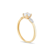 Kolié 9ct Gold Three Stone Cubic Zirconia Ring - Modern Grace - Kolié