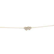 Kolié 9ct Solid Gold Double Heart Bracelet - Timeless Affection - Kolié