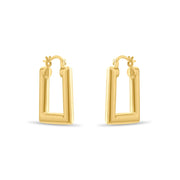 Kolié 9ct Solid Gold Geometric Hoop Earrings - Kolié