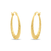 Kolié 9ct Solid Gold Greek Key Hoop Earrings - Kolié