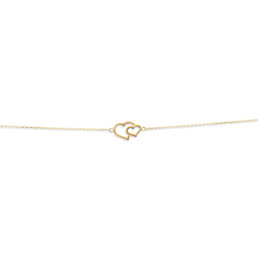 Kolié 9ct Solid Gold Heart Bracelet - Love on Your Wrist - Kolié