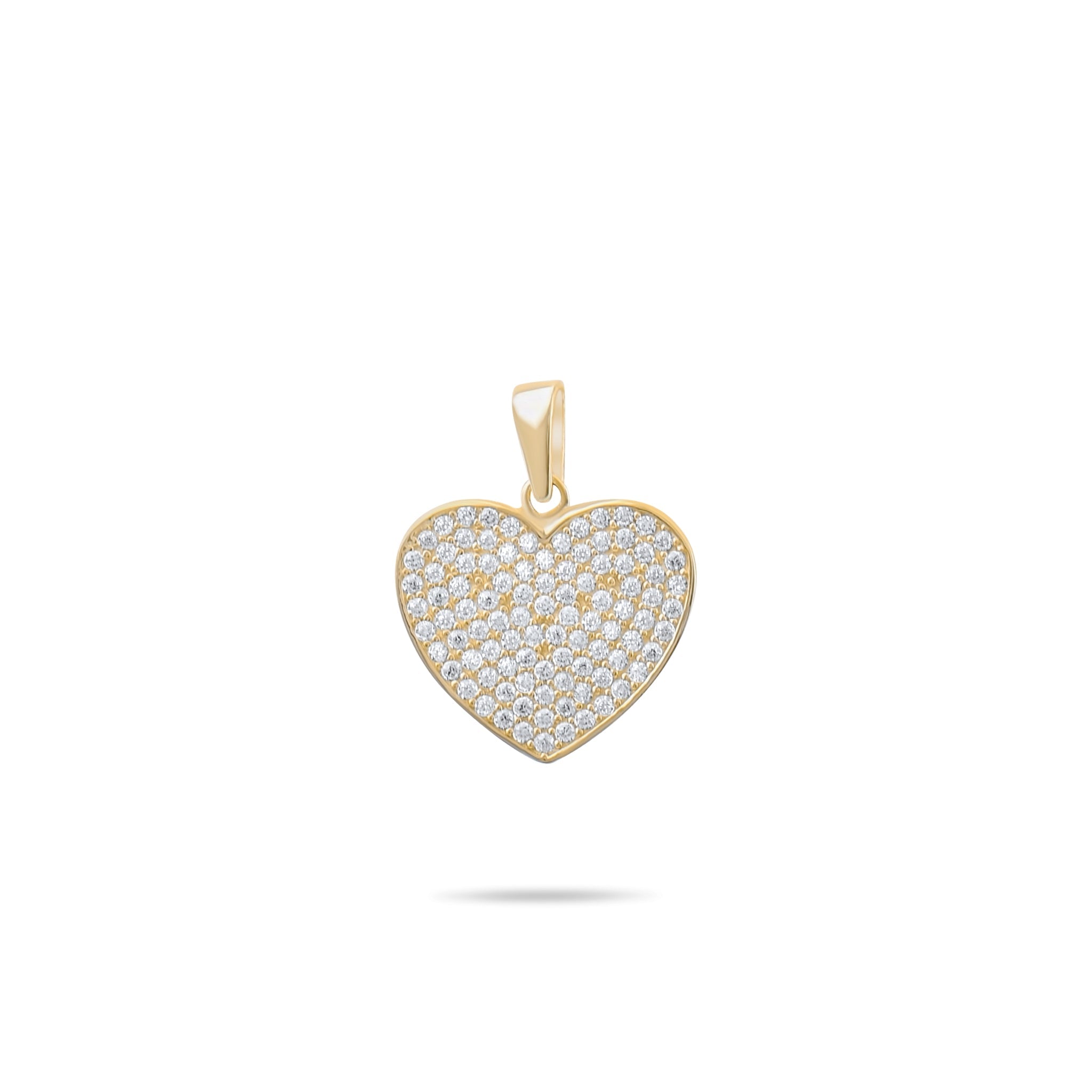 Kolié 9ct Solid Gold Heart Pendant Adorned with Zirconia - Elegance Redefined - Pendant Only - Kolié