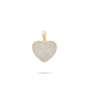 Kolié 9ct Solid Gold Heart Pendant Adorned with Zirconia - Elegance Redefined - Pendant Only - Kolié