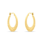 Kolié 9ct Solid Gold Infinity and Hearts Hoop Earrings - Kolié