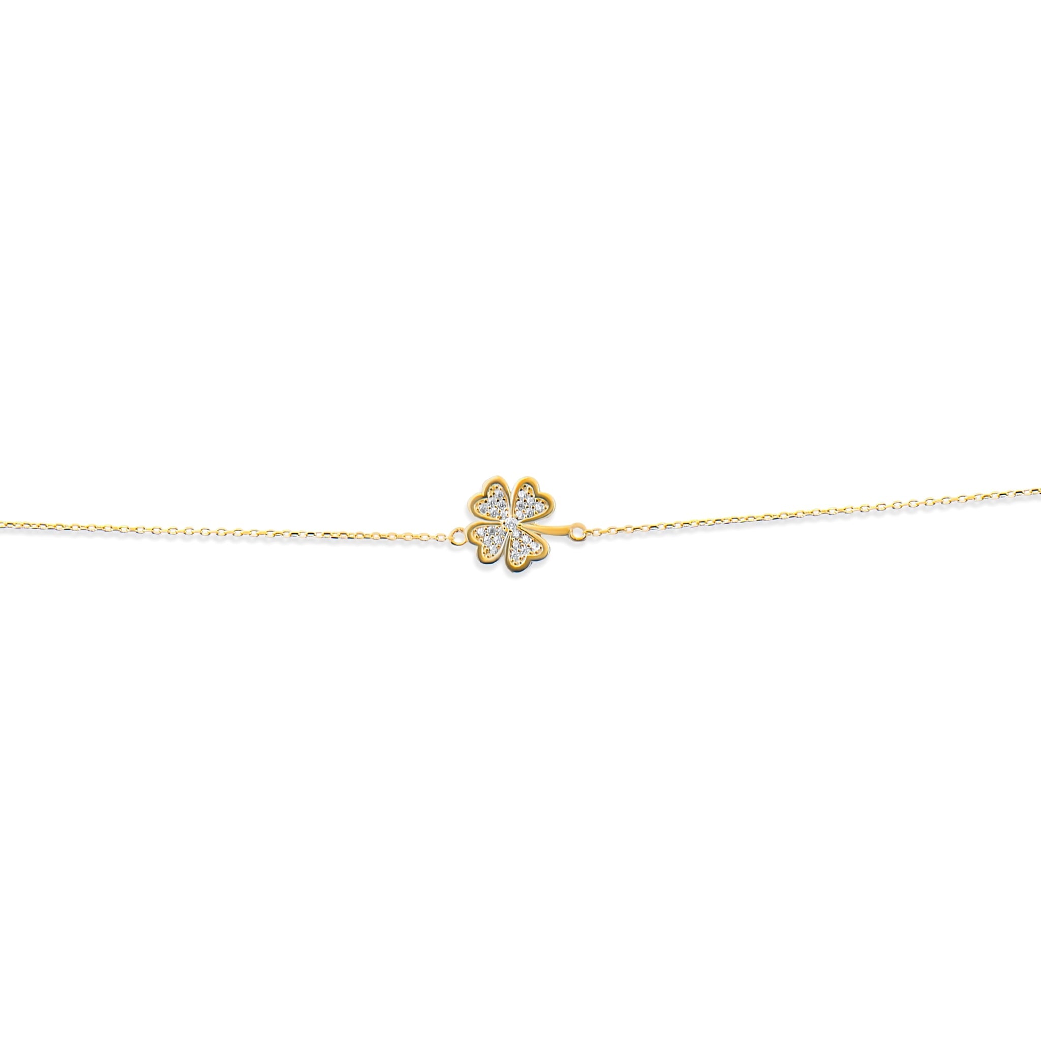 Kolié 9ct Solid Gold Lucky Clover Bracelet - Fortuitous Elegance - Kolié