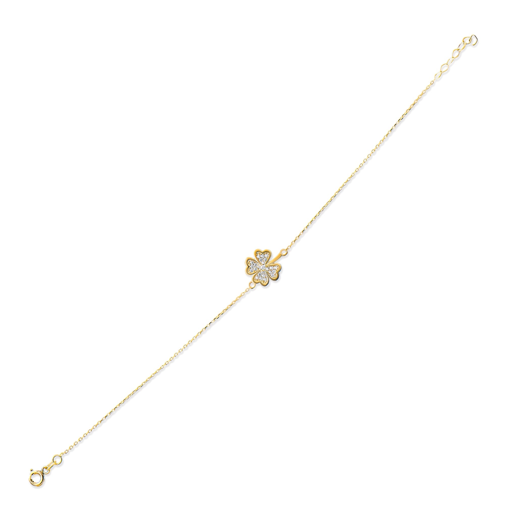 Kolié 9ct Solid Gold Lucky Clover Bracelet - Fortuitous Elegance - Kolié