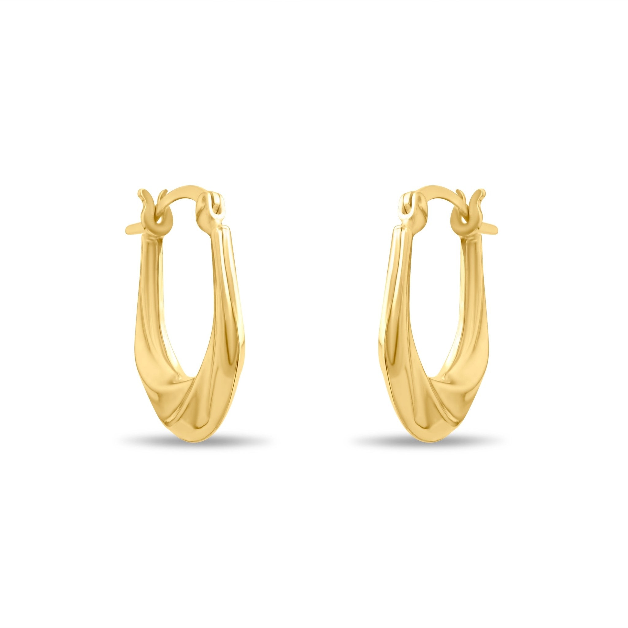 Kolié 9ct Solid Gold Swirl Hoop Earrings - Kolié