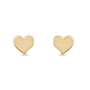 Kolié 9ct Yellow Gold Heart Stud Earrings - Love's Gentle Whisper - Kolié