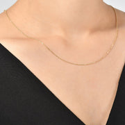 Kolié Elegant 9ct Yellow Gold Forzatina Chain Necklace - Luxury Design & Craftsmanship - Kolié