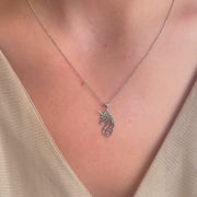 Scottish Unicorn Pendant Necklace • Sterling Silver & 18ct Gold Vermeil • Mythical Royalty Charm