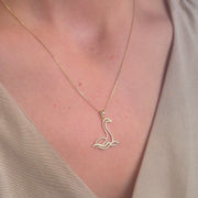 Solid Gold Scottish Nessie Pendant Necklace • Fine 9ct & 14ct Luxury Charm