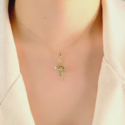 14ct Gold Flamingo Pendant Necklace, Elegant Charm, Hallmarked Gold Statement Pendant Only