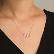 14ct Gold Infinity Necklace | Elegant Gold Pendant with Chain | Symbol of Eternity and Love