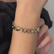 14ct Gold Curb Chain Bracelet