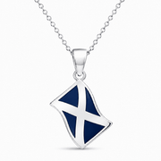 Scottish Flag Necklace – St. Andrew's Cross | Gold Vermeil & Sterling Silver Pendant Charm - Kolié Fine Jewellery