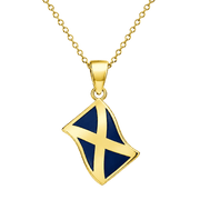 Scottish Flag Necklace – St. Andrew's Cross | Gold Vermeil & Sterling Silver Pendant Charm - Kolié Fine Jewellery