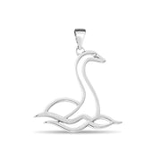 Scottish Nessie Pendant Necklace • Sterling Silver & 18ct Gold Vermeil • Loch Ness Monster Charm - Kolié Fine Jewellery