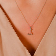 Scottish Nessie Pendant Necklace • Sterling Silver & 18ct Gold Vermeil • Loch Ness Monster Charm - Kolié Fine Jewellery