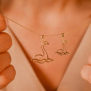 Scottish Nessie Pendant Necklace • Sterling Silver & 18ct Gold Vermeil • Loch Ness Monster Charm - Kolié Fine Jewellery