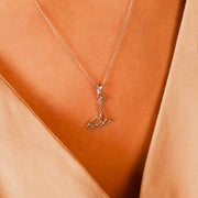 Scottish Nessie Pendant Necklace • Sterling Silver & 18ct Gold Vermeil • Loch Ness Monster Charm - Kolié Fine Jewellery