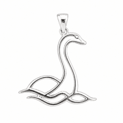 Scottish Nessie Pendant Necklace • Sterling Silver & 18ct Gold Vermeil • Loch Ness Monster Charm - Kolié Fine Jewellery
