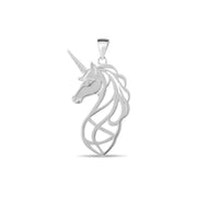 Scottish Unicorn Pendant Necklace • Sterling Silver & 18ct Gold Vermeil • Mythical Royalty Charm - Kolié Fine Jewellery