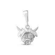 Silver Highland Cow Pendant – Scottish Fine Jewellery - Pendant Only - Kolié Fine Jewellery