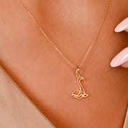 Solid Gold Scottish Nessie Pendant Necklace • Fine 9ct & 14ct Luxury Charm - Kolié Fine Jewellery